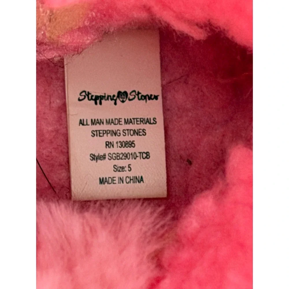 Stepping Stones Pink Sequin Faux Fur Winter Boots Toddler Girls Size 5